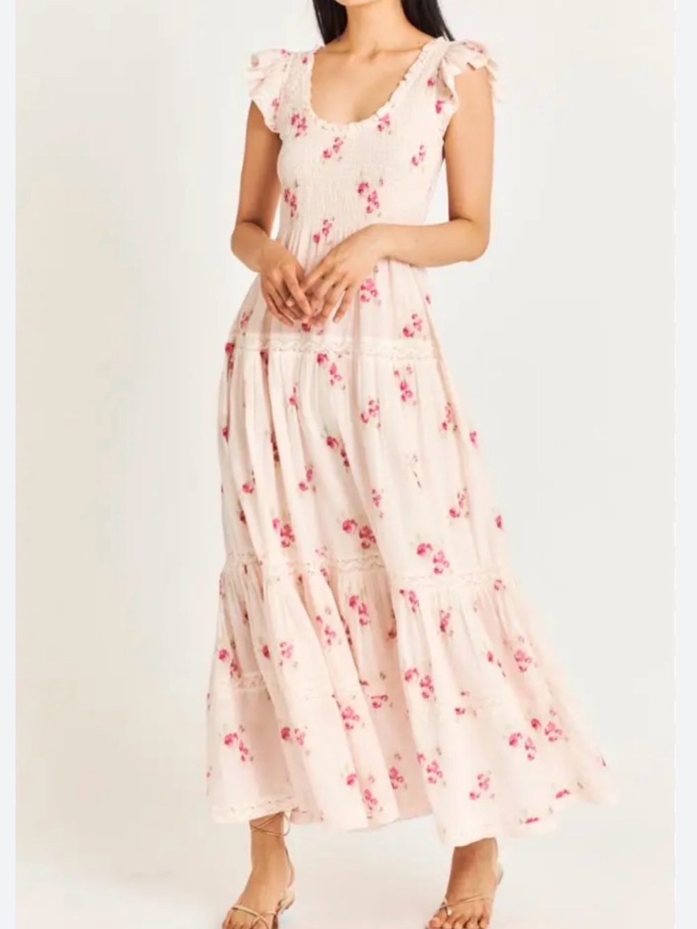 LoveShackFancy Chessie Ruffled Maxi Dress